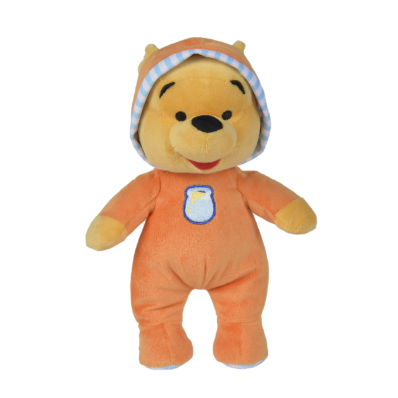  winnie lourson peluche pyjama orange 25 cm 